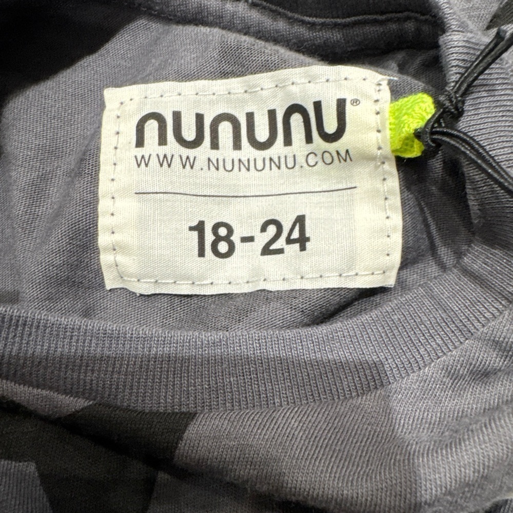 NUNUNU Star 360 Dress Short Sleeves Grey Black Stars NWT - Picture 3 of 6